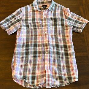 Claiborne Men’s Linen Short Sleeve Shirt Small
